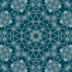 Christmas seamless pattern. Christmas background blue. Snowflake pattern. Happy New Year