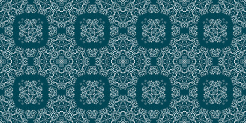 Christmas seamless pattern. Christmas background banner blue. Frost pattern. Happy New Year.