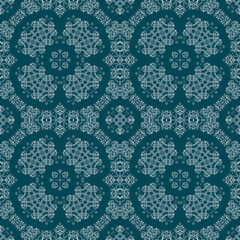 Christmas seamless pattern. Christmas background blue. Snowflake pattern. Happy New Year