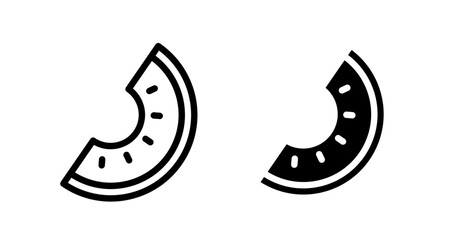 Melon Icon collection in filled and stroke style.