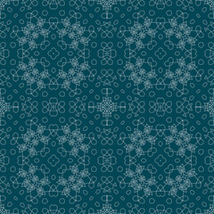 Christmas seamless pattern. Christmas background blue. Snowflake pattern. Happy New Year