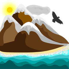 mountain landscape illustration