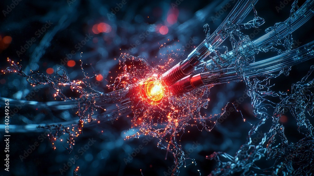 Poster futuristic telecommunication system digital realm visual art cyber environment close-up innovation s