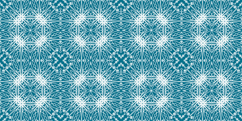 Christmas seamless pattern. Christmas background banner blue. Frost pattern. Happy New Year.