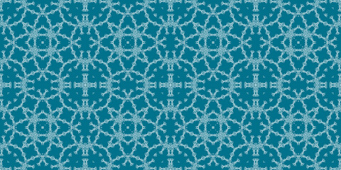 Christmas seamless pattern. Christmas background banner blue. Frost pattern. Happy New Year.