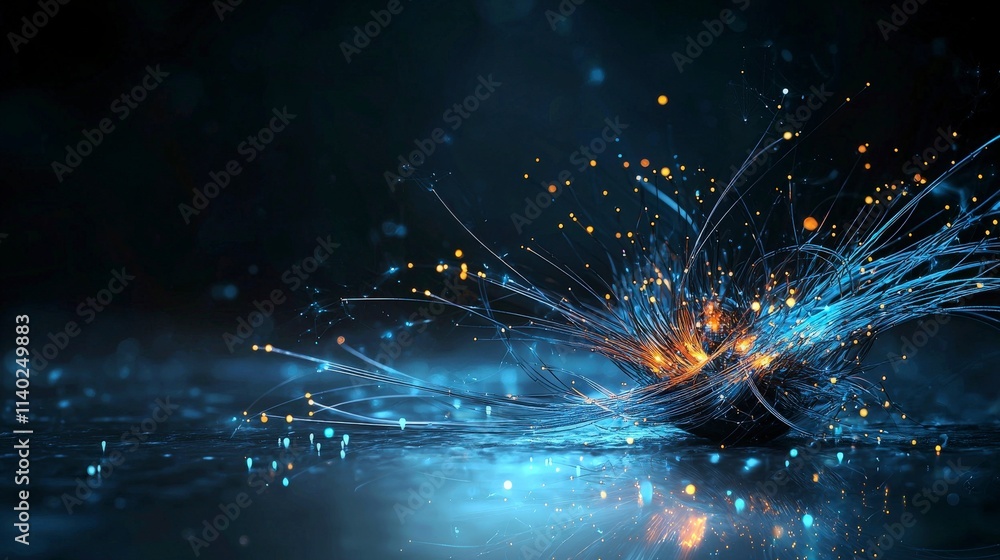Poster Dynamic optical principles in artistic expression digital realm visual art abstract environment surreal perspective