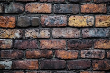 Obraz premium Aged, multi-hued brick wall texture.