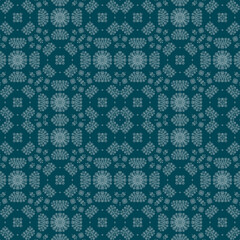 Christmas seamless pattern. Christmas background blue. Snowflake pattern. Happy New Year