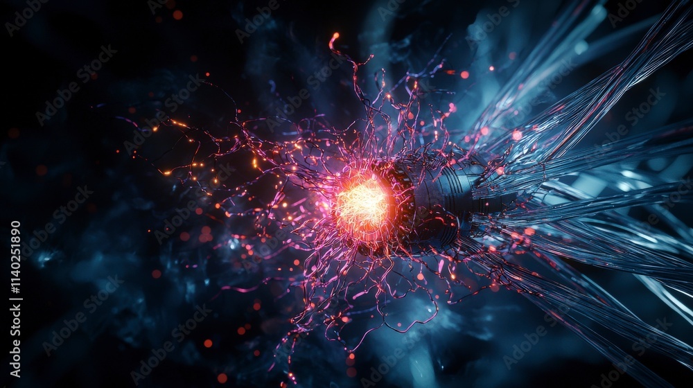 Poster Exploring optical properties of photorealistic renderings digital art abstract environment high-tech viewpoint
