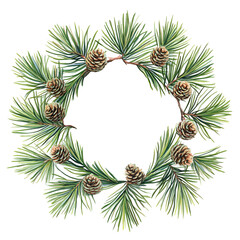 Naklejka premium Wintertime Foliage Clipart Vector Illustration