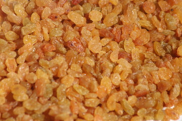 Raisins or Dried Grapes Close Up