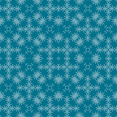 Christmas seamless pattern. Christmas background blue. Snowflake pattern. Happy New Year