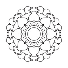 Beautiful big mandala vector art coloring book template