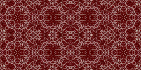 Christmas seamless pattern. Christmas background banner red. Frost pattern. Happy New Year.