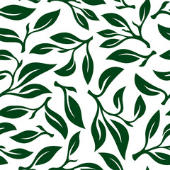 leaves vector pattern background. tea leaf pattern. leaves pattern background. seamless patterns with leaves background.