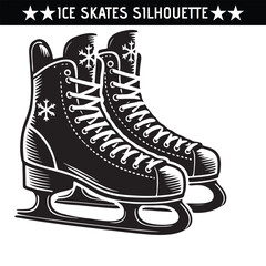 Ice skates silhouette design, winter silhouette