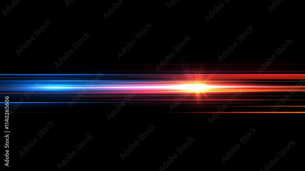 Poster  Dynamic Speed and Energy: Abstract Vector Background with Vibrant Blue and Red Light Streaks on a Dark Canvas. Perfect for Motion Graphics and Sports Designs.