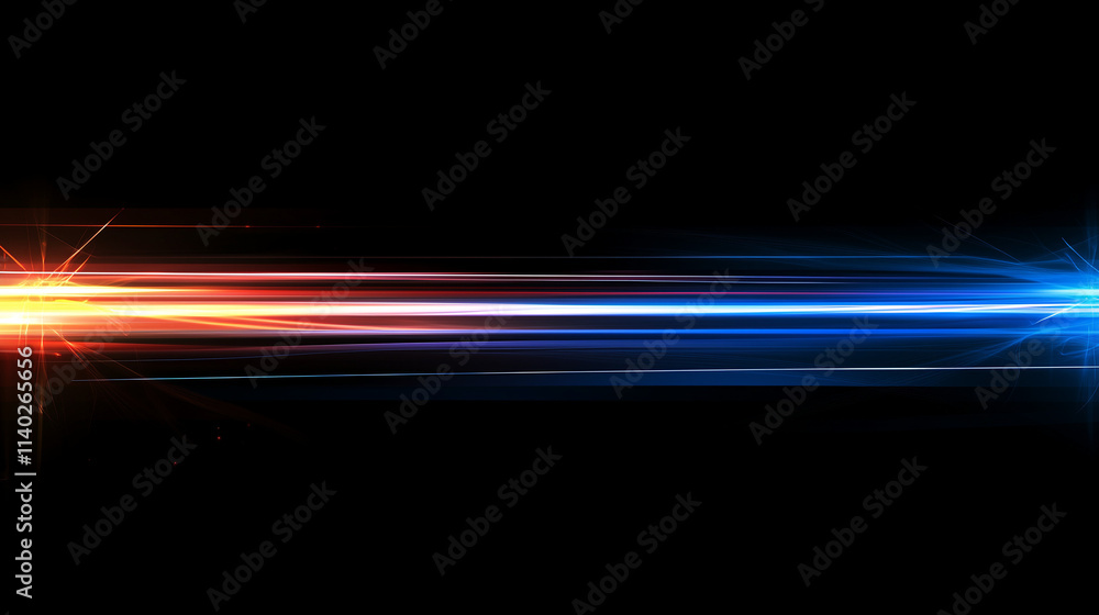 Poster  Dynamic Speed and Energy: Abstract Vector Background with Vibrant Blue and Red Light Streaks on a Dark Canvas. Perfect for Motion Graphics and Sports Designs.