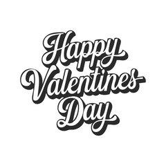 Happy Valentines Day Typography Banner Design