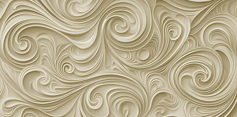Fototapeta premium Abstract swirling pattern in beige tones, ideal for backgrounds or design elements.