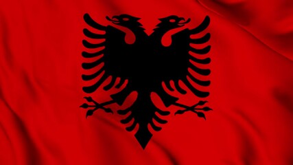 Albania waving Flag Animation, 4k resolution flag background, the independence day and nationality day