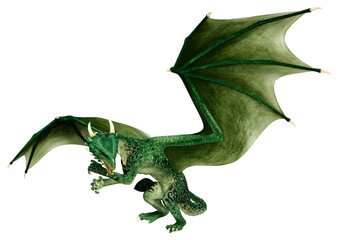 Obraz premium 3D Rendering Fairy Tale Dragon on White