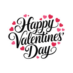 Fototapeta premium Happy Valentines Day Typography Banner Design