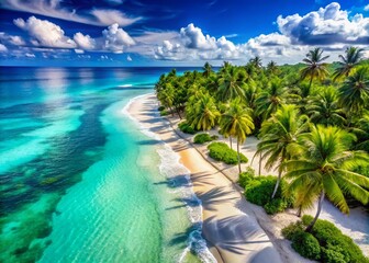 Obraz premium Best Beach Wallpapers: Aerial Photography of Tropical Paradise Beaches, Ocean Views, Coastal Scenery