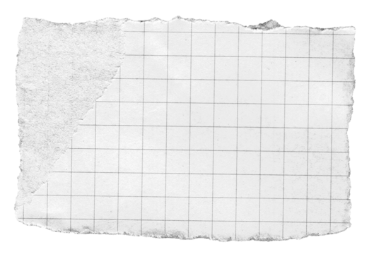 torn paper vintage note grid memo black and white