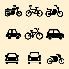 Naklejka premium transportation icons set