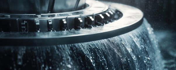 Hydroelectric Power Turbines with Blurred Motion of Rushing Water for Clean Energy Engineering