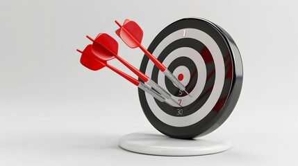 Darts Hitting Target in a Precision Game of Focus and Accuracy