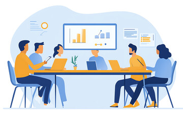 Professional Meeting with Diverse Team Members Collaborating and Discussing Ideas.