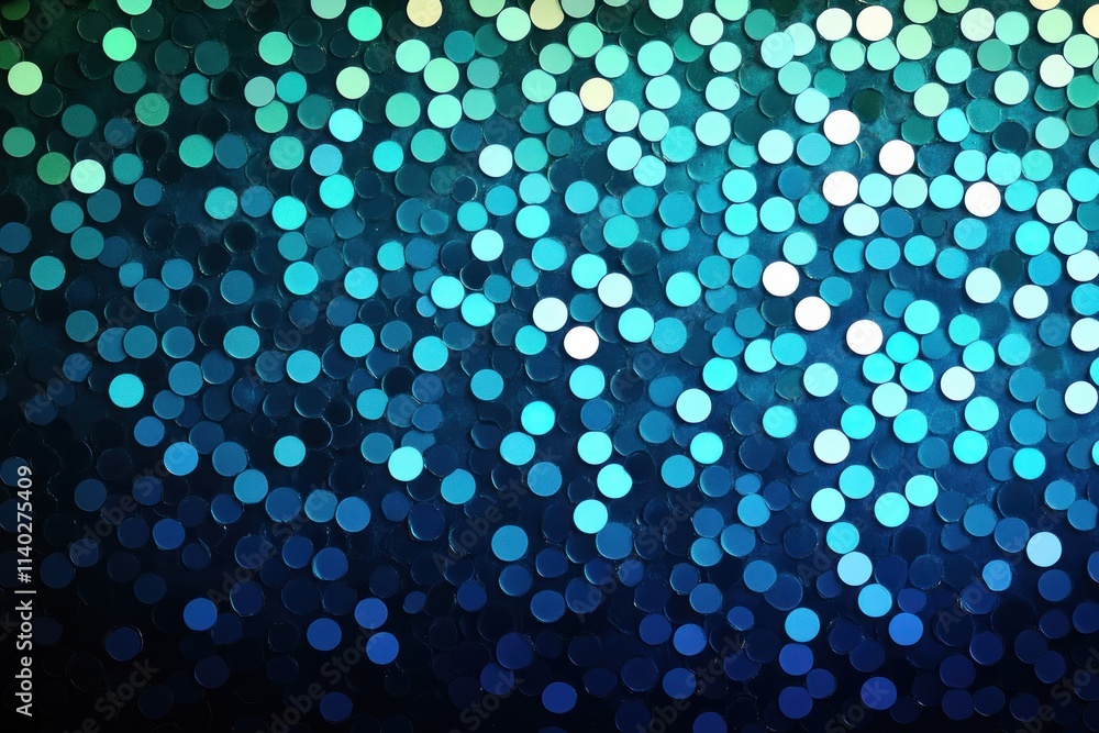Aufkleber discover a mesmerizing celestial sky gradient transitioning from deep indigo to teal, adorned with f