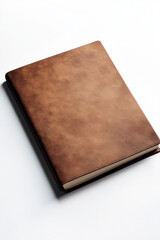 Fototapeta premium Stylish brown leather notebook perfect for jotting down thoughts, ideas, and creative concepts in any setting