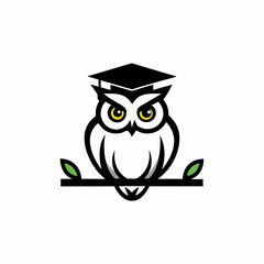 Graduation Owl Logo Design.