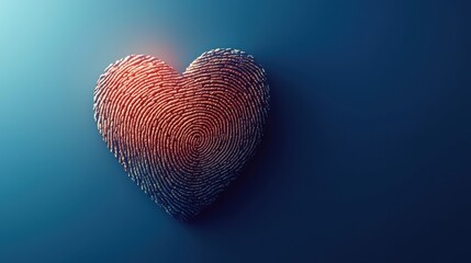 A creative representation of a heart formed with fingerprints, symbolizing individuality and connection in a modern context.