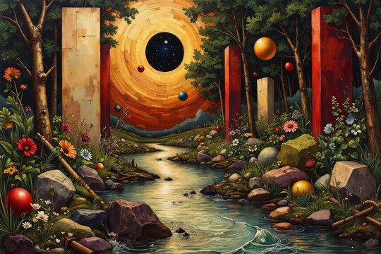 AI sfondo astratto dai colori vividi 06