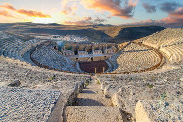 The amphitheater of the ancient city Laodicea on the Lycus in Denizli, Turkey
