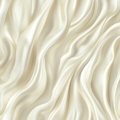 Fototapeta premium Elegant flowing cream silk texture with smooth waves, perfect for luxurious backgrounds.