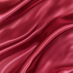 Obraz premium Elegant red silk texture with smooth, flowing waves creating a luxurious and captivating visual effect.