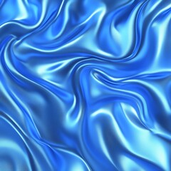 Fototapeta premium Abstract blue silk texture with soft, flowing waves creating a luxurious and elegant background.