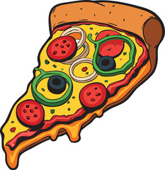 Pizza vector illustration art