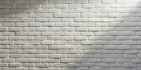 Obraz premium Silhouette of a white brick wall with shadows texture in the background