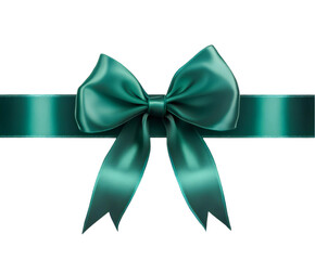 green ribbon bow