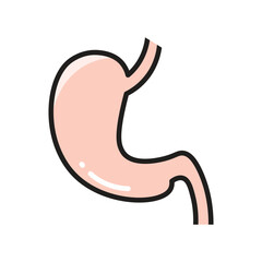 Stomach icon, vector illustration, filled style, best used for web