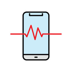 Health tracking icon, vector illustration, filled style, best used for web
