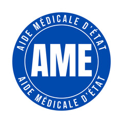 Symbole AME aide médicale d'état en France	