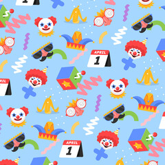 Fototapeta premium Playful April Fools' Day Pattern