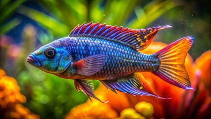 Fototapeta premium Candid Bisugo Fish Photography: Underwater Images, Close-Up Shots, Natural Habitat, Bisugo Fish Pictures, Wild Bisugo